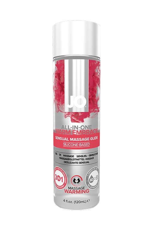 Массажное масло - гель "JO Warm Embrace" на силиконовой основе, возбуждающее, 120ml 