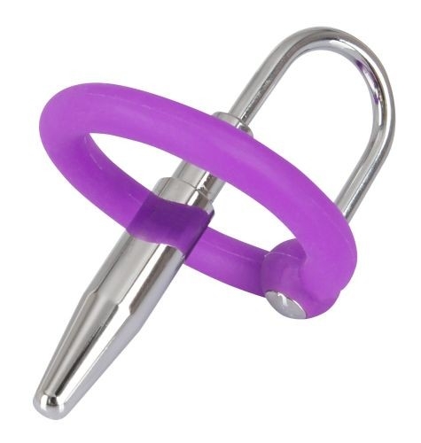Зонд с кольцом под головку "Penis Plug" металл 