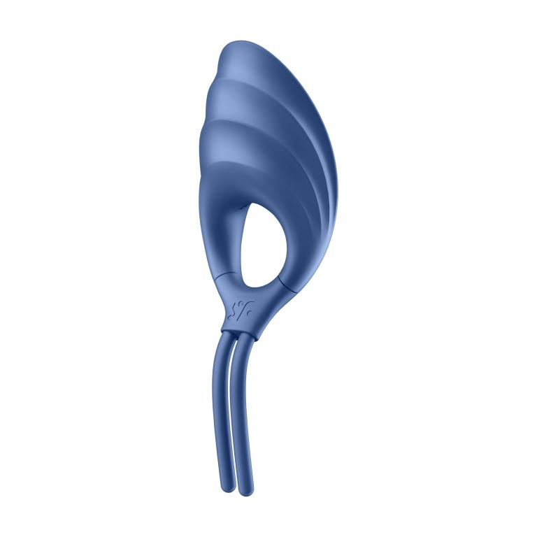 Эрекционное кольцо-лассо "Satisfyer Swordsman" рельефное, синее 