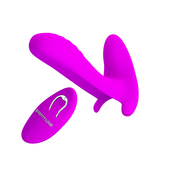 Вибратор для двоих "Pretty Love Massager" на дистанционном управлении, фиолетовый 