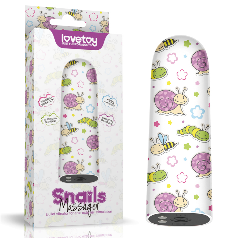 Вибропуля супер мощная "Lovetoy Shails" милые улитки 