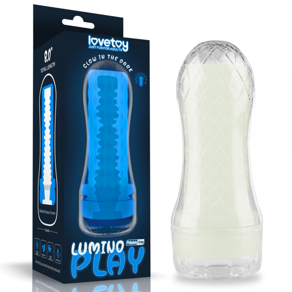 Мастурбатор в тубусе "Lumino Play" светится в темноте 