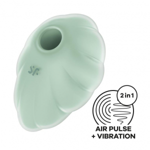Стимулятор клитора "Satisfyer Cloud Dancer" вакуум+ вибрация, мятный