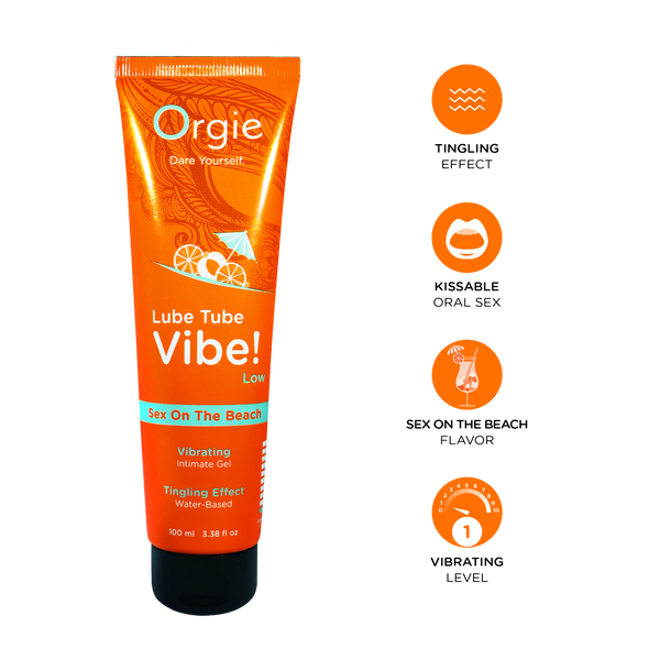 Гель с вибрацией и вкусом коктейля "Orgie Vibe Sex On The Beach" 100ml 