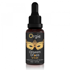 Капли для клиторального оргазма "Orgie Drops Vibe" с эффектом вибрации и вкусом персика