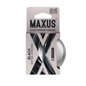 Презервативы анальные "Maxus Black" черные, 3шт